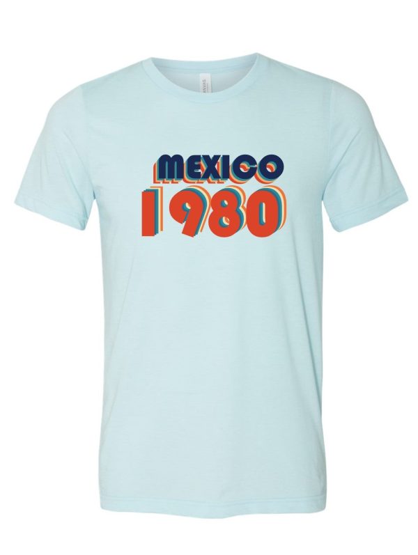 Mexico Retro Crewneck T-Shirt (Customizable) For Sale