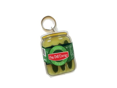 Kosher Dill Pickle Shaker Keychain For Cheap