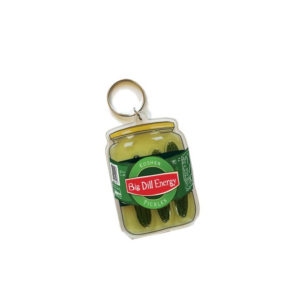 Kosher Dill Pickle Shaker Keychain For Cheap