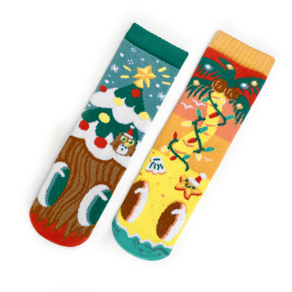 Christmas Trees Piney & Coco - Mismatched Socks for Adults: ADULT SMALL Cheap