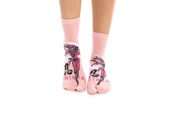 V-Toe Split Toe Novelty Socks Ninja Pink Big Toe Tabi Online