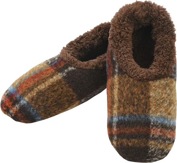 Plaids of Bold Cozy Sherpa Fleece Non Skid Men’s Slipper Online