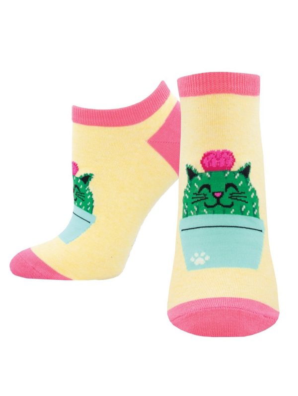 Women s  Kitty Cactus  Ped Socks For Sale