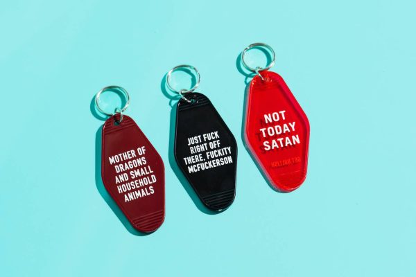 Just Fuck Right Off, Fuckity McFuckerson Motel Keychain For Cheap