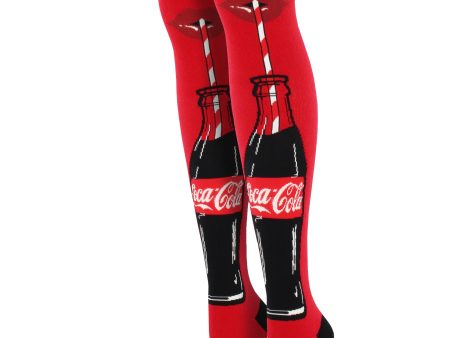 Women s Coca-Cola  Just A Sip  Over The Knee Socks For Discount