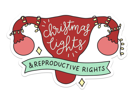 Christmas Lights & Reproductive Rights Feminist Sticker Online