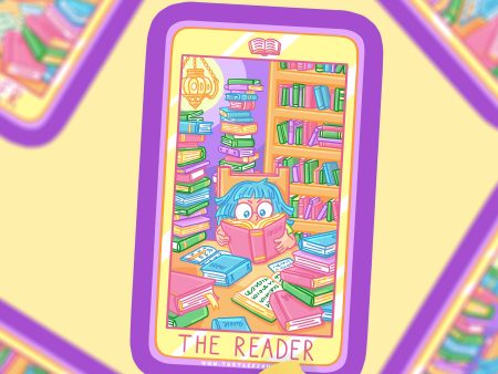 The Library Reader Tarot Card Bookish Library Vinyl Sticker For Cheap