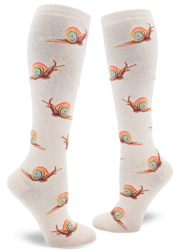 Rainbow Snail Knee High Sock Discount