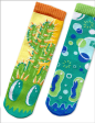 Pokey & Poppy - Mismatched Cactus Bubble Non-Slip Kids Socks: KIDS LARGE on Sale