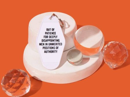 Out of Patience for Disappointing Men Feminist Keychain Sale