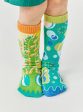 Pokey & Poppy - Mismatched Cactus Bubble Non-Slip Kids Socks: KIDS LARGE on Sale