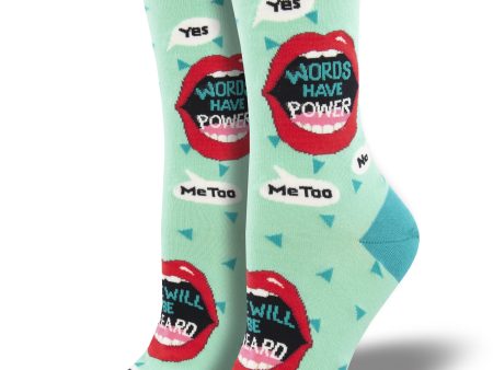 Women s  Words Have Power  Socks Sale