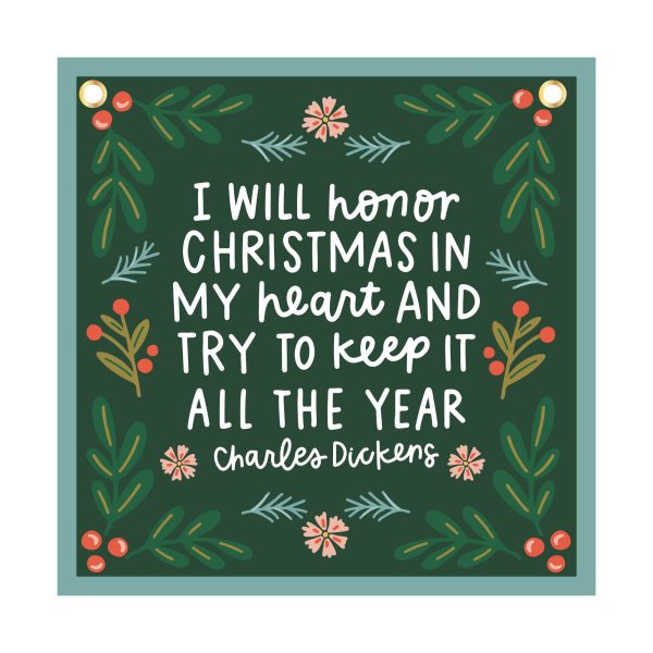 Christmas In My Heart Embroidered Canvas Banner Hot on Sale