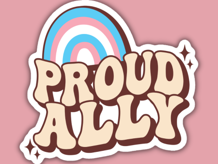 Proud Trans Ally Sticker For Cheap