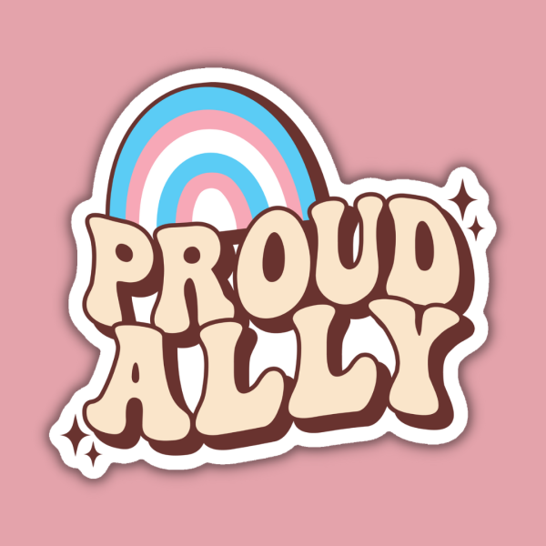 Proud Trans Ally Sticker For Cheap