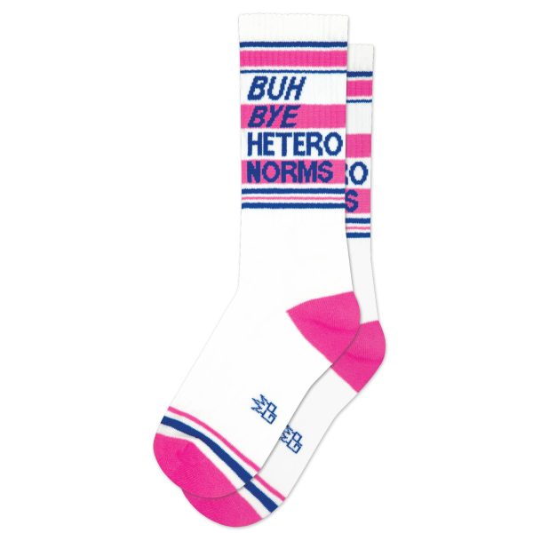 Buh Bye Hetero Norms Unisex Gym Crew Socks Online