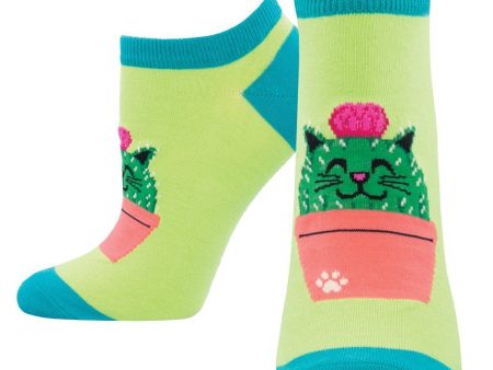 Women s  Kitty Cactus  Ped Socks For Sale