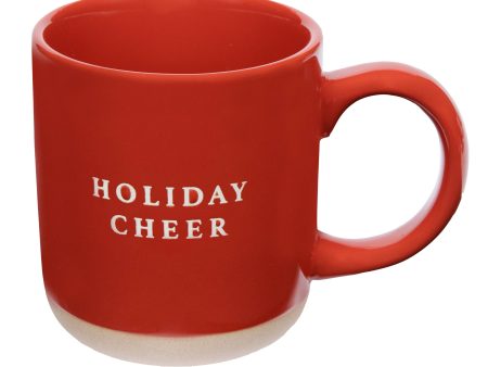 Holiday Cheer Stoneware Coffee Mug - Christmas Decor For Discount