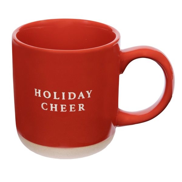 Holiday Cheer Stoneware Coffee Mug - Christmas Decor For Discount