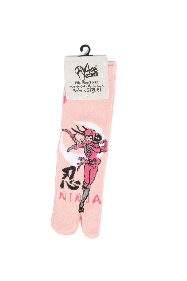 V-Toe Split Toe Novelty Socks Ninja Pink Big Toe Tabi Online