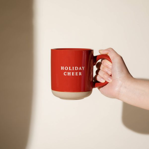 Holiday Cheer Stoneware Coffee Mug - Christmas Decor For Discount