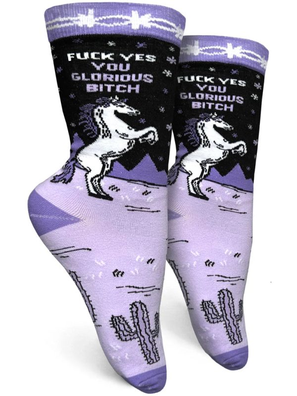 Fuck Yes You Glorious Bitch Crew Socks Discount