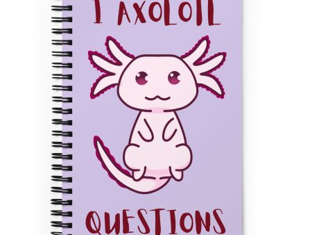 Pink Axolotl Spiral notebook For Discount