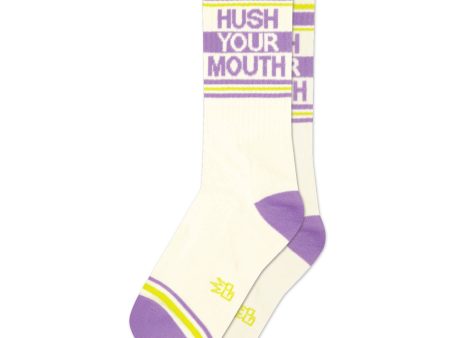 Hush Your Mouth Unisex Gym Crew Socks Hot on Sale