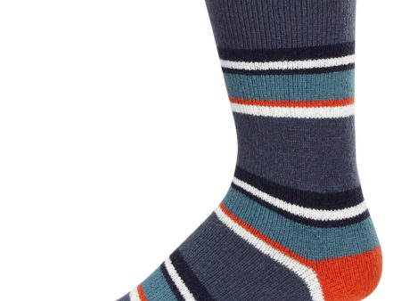 Stripe Marshmallow Buttersoft Cozy Men’s Crew Online Hot Sale