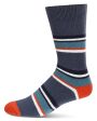 Stripe Marshmallow Buttersoft Cozy Men’s Crew Online Hot Sale