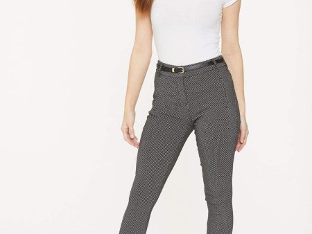 Dotted Belted Trouser For Cheap