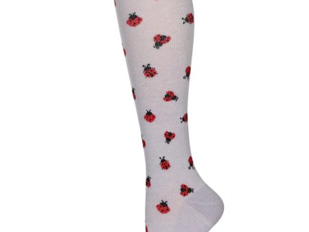 Ladybug Bamboo Compression Knee High Sock Online Sale