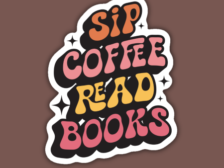 Sip Coffee Read Books Sticker Online now