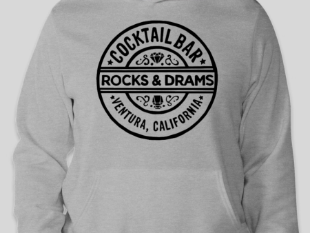 Rocks & Drams - Cocktail Bar Logo Hoodie on Sale