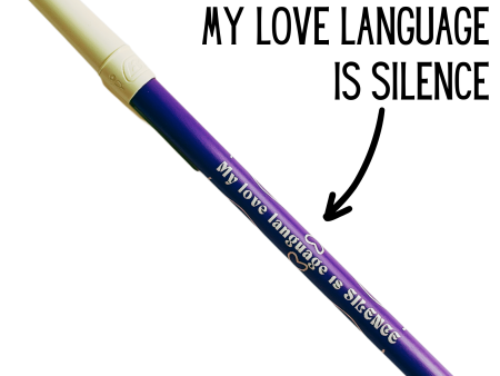 My Love Language Is Silence Ballpoint Pen in Violet | Gen Z Sale