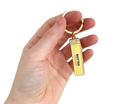 Stick of butter enamel keychain For Discount