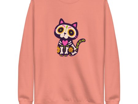 Muertos Cat  Unisex Premium Sweatshirt For Cheap