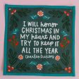 Christmas In My Heart Embroidered Canvas Banner Hot on Sale