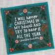 Christmas In My Heart Embroidered Canvas Banner Hot on Sale