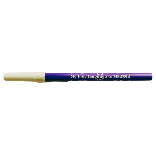 My Love Language Is Silence Ballpoint Pen in Violet | Gen Z Sale