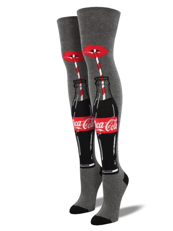 Women s Coca-Cola  Just A Sip  Over The Knee Socks For Discount