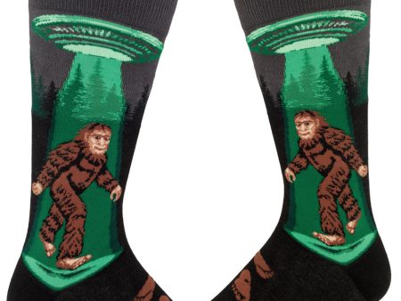 Sasquatch Believes in UFO Men s Crew For Sale