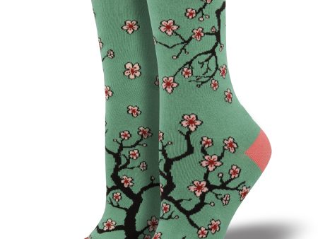 Women s Bamboo  Cherry Blossoms  Socks For Cheap