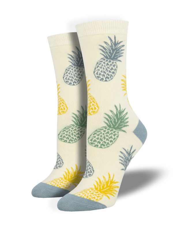 Women s Bamboo  Pineapple Print  Socks For Cheap