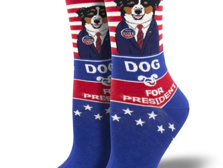 Women s  Dog For President  Socks For Sale