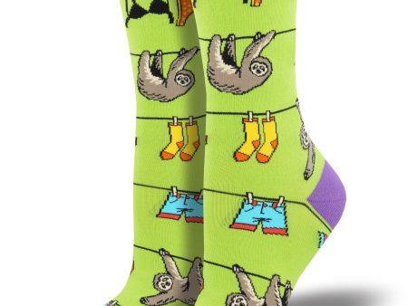 Women s  Sloth On A Line  Socks Sale