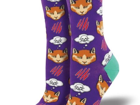 Women s  Moody Cat  Socks on Sale