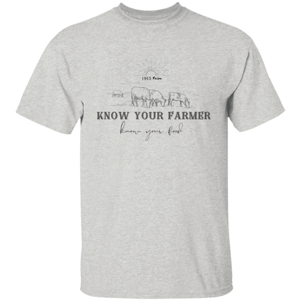 1915 Farm Know Your Farmer Youth T-Shirt Hot on Sale