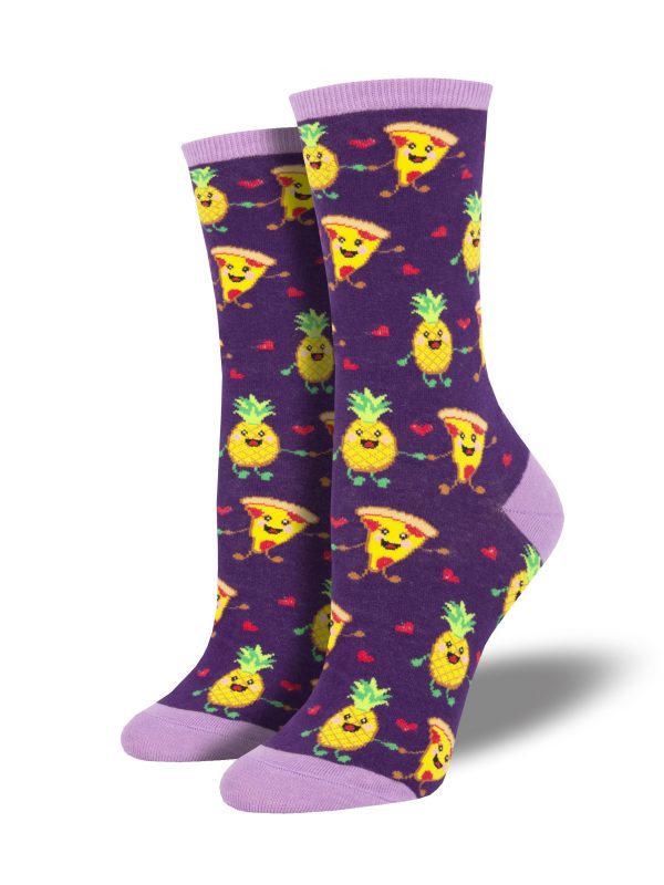 Women s  Pizza Loves Pineapple  Socks Supply