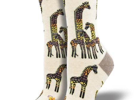 Women s Laurel Burch  Giraffe Family  Socks For Discount